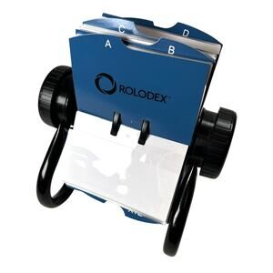 Rolodex Open Classic Rotary Business Card Contact File Address Phone Number A-Z